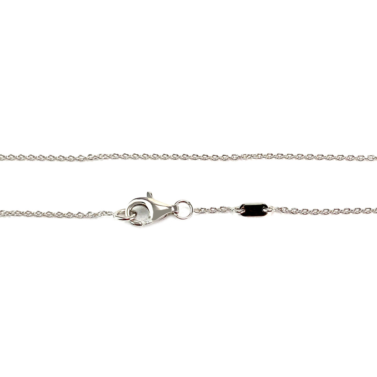 Collier d'occasion or 750 blanc diamants maille forçat 42 cm - vue 3