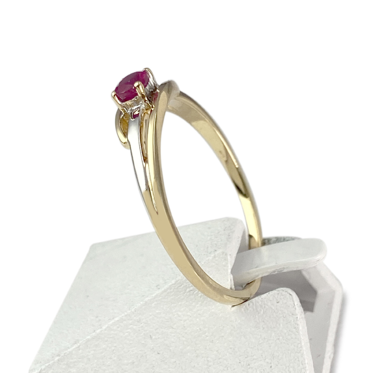 Bague d'occasion or 750 2 tons rubis - vue 2