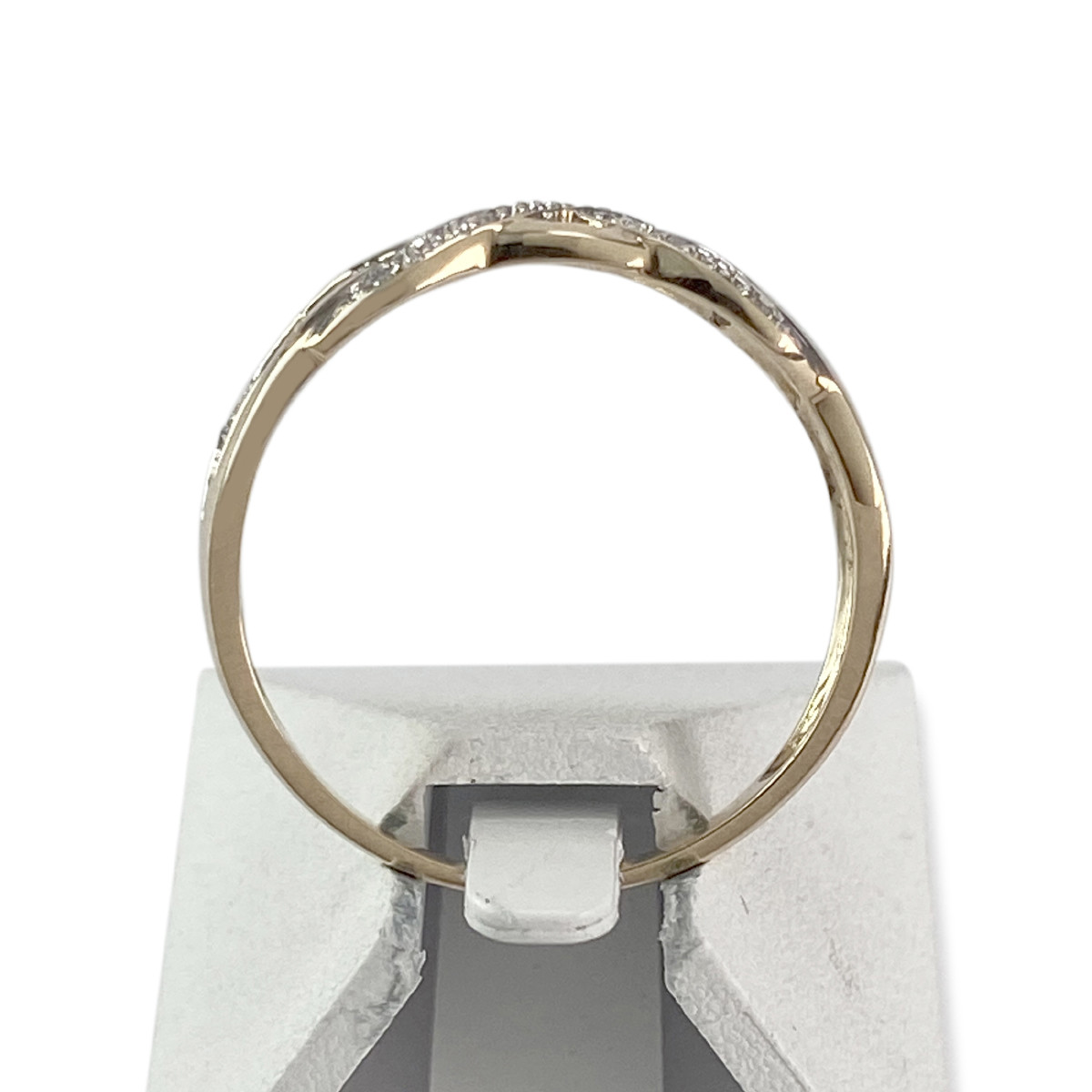 Bague d'occasion or 375 2 tons diamants - vue 3