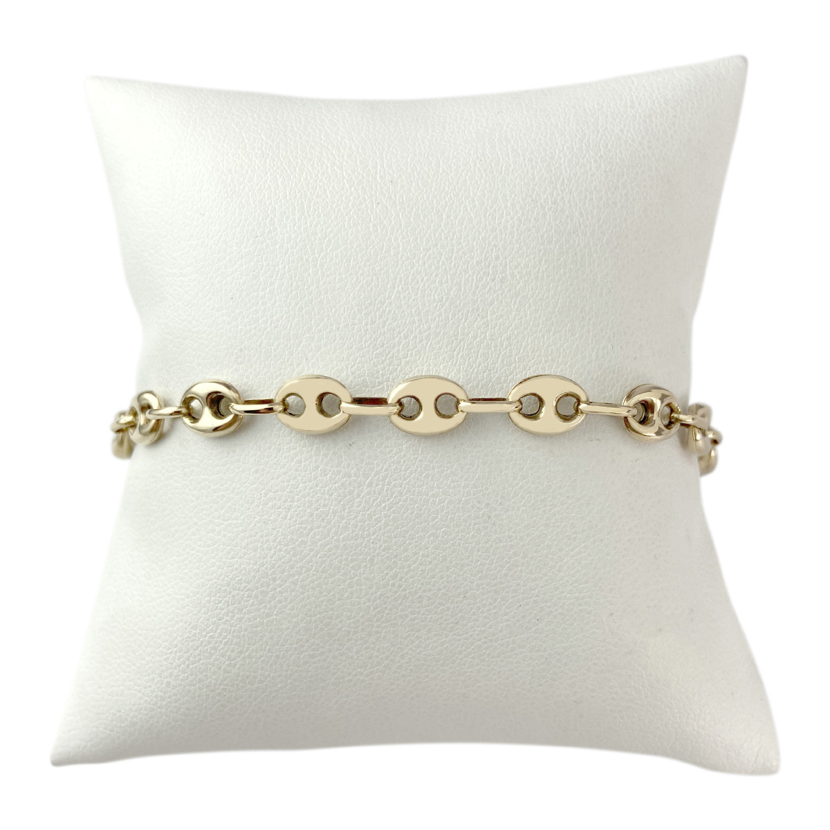 Bracelet d'occasion or 750 jaune maille grain de café 23 cm