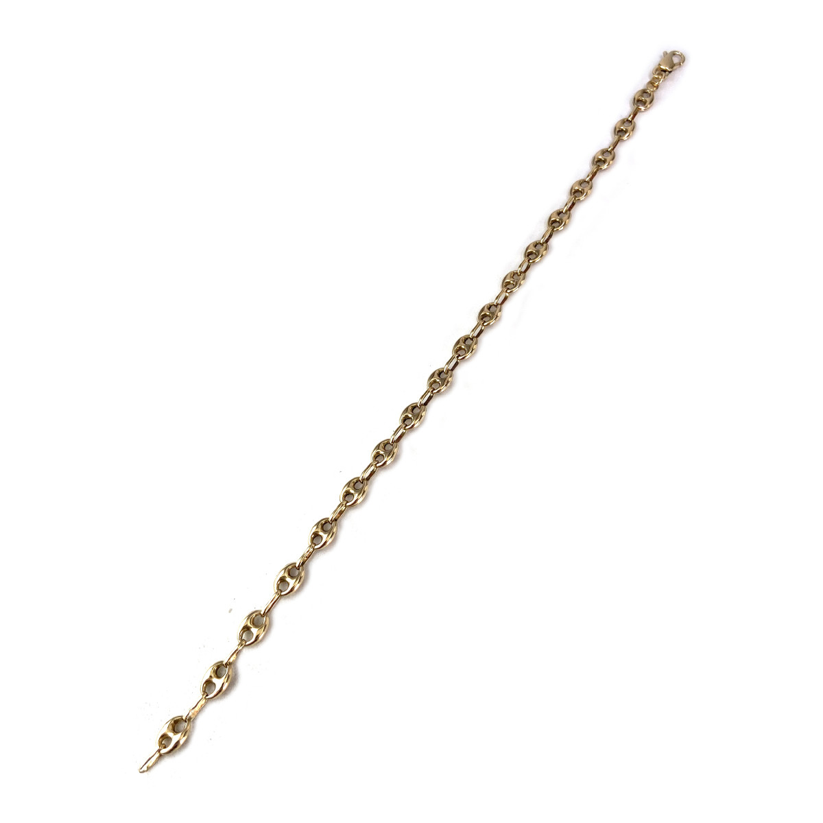 Bracelet d'occasion or 750 jaune maille grain de café 23 cm - vue 2