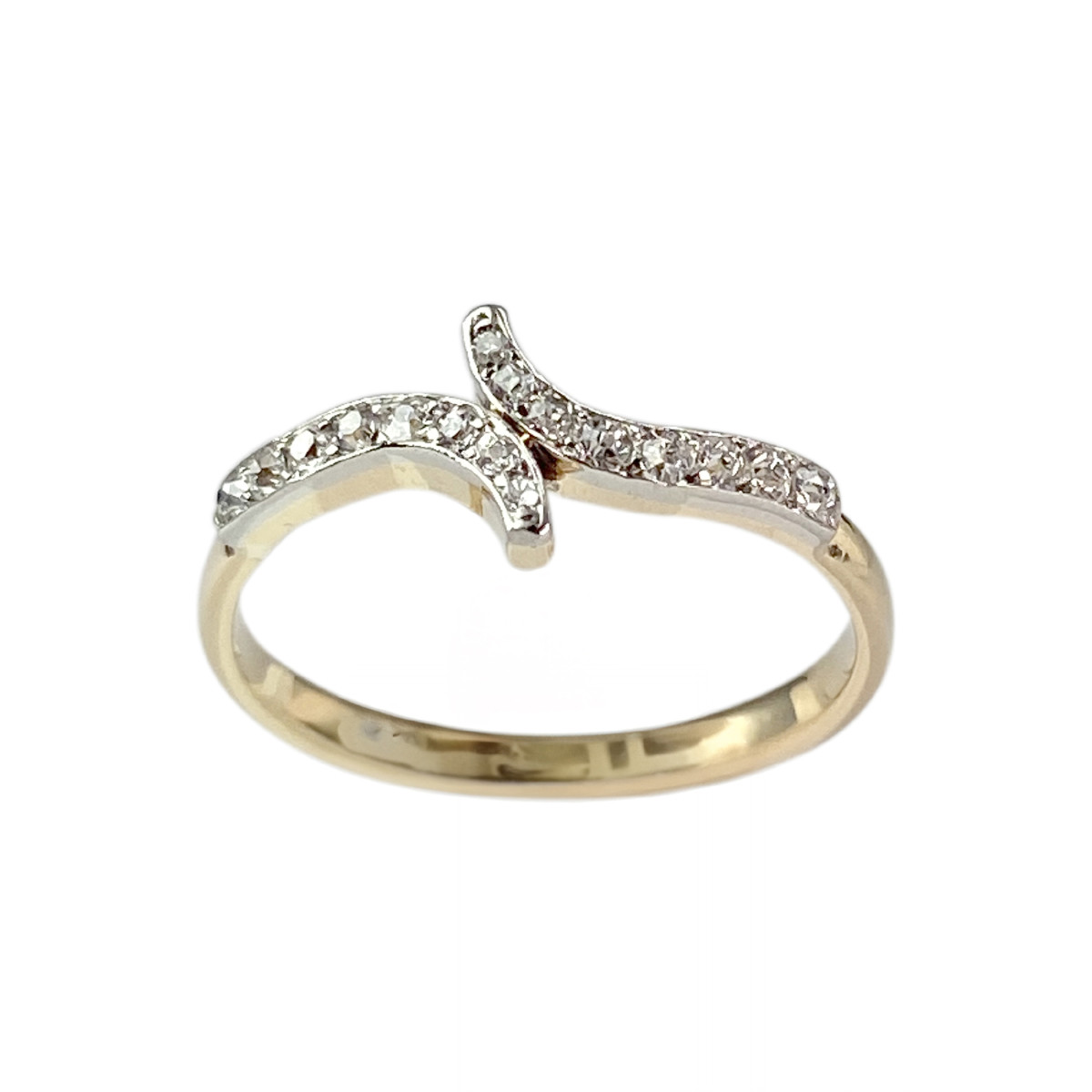 Bague d'occasion 2 ors 750 diamants