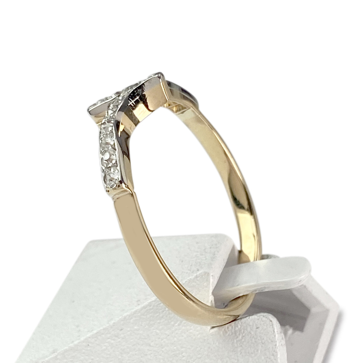 Bague d'occasion 2 ors 750 diamants - vue 2