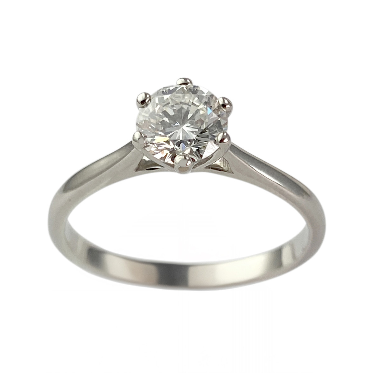 Solitaire d'occasion or 750 blanc diamant