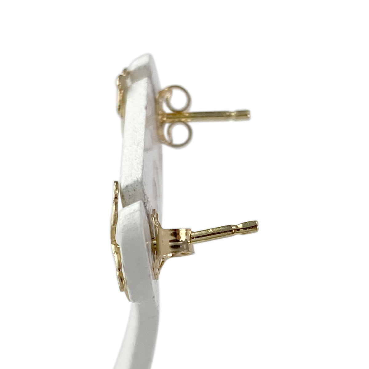 Boucles d'oreilles clous palmiers d'occasion or 750 jaune - vue 2