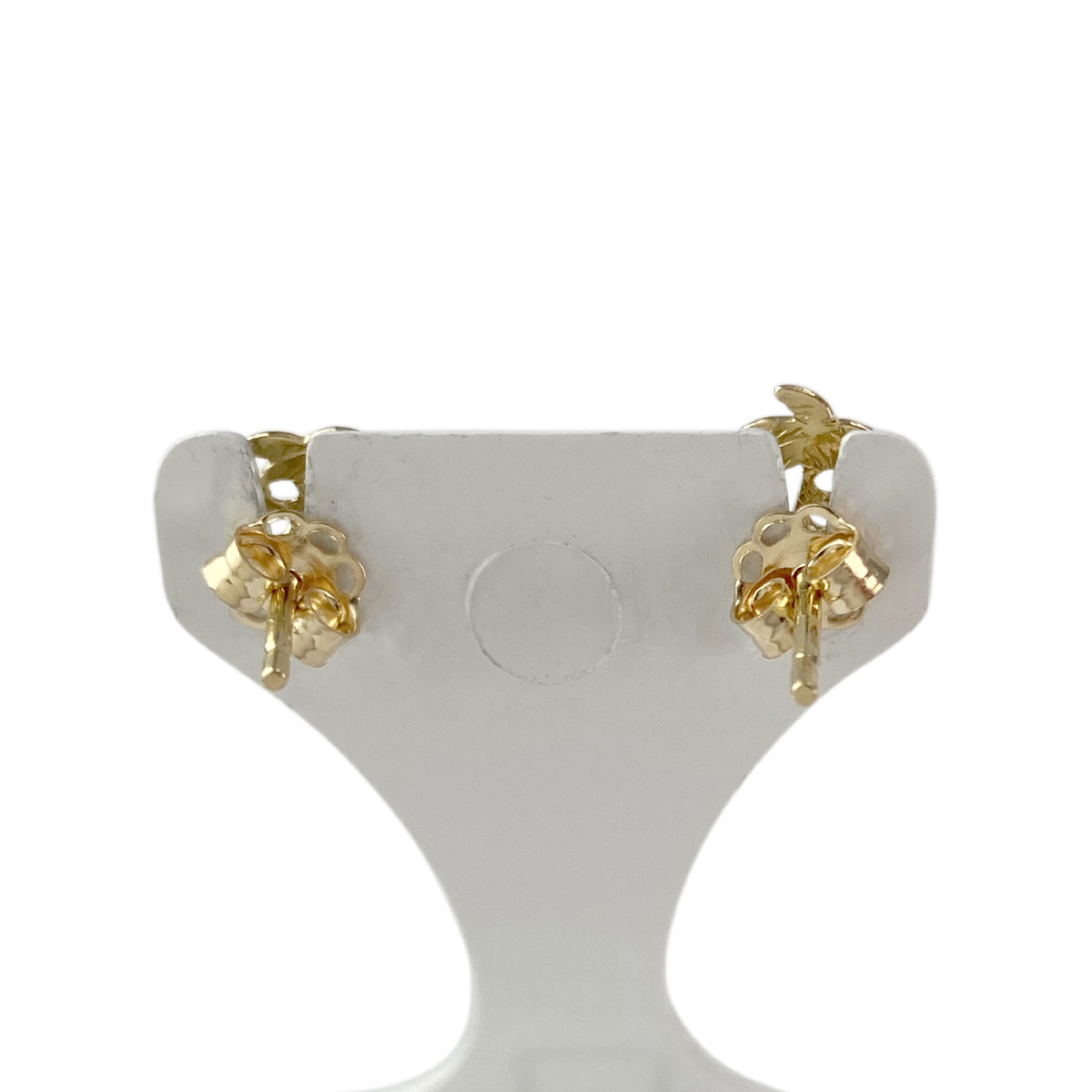 Boucles d'oreilles clous palmiers d'occasion or 750 jaune - vue 3
