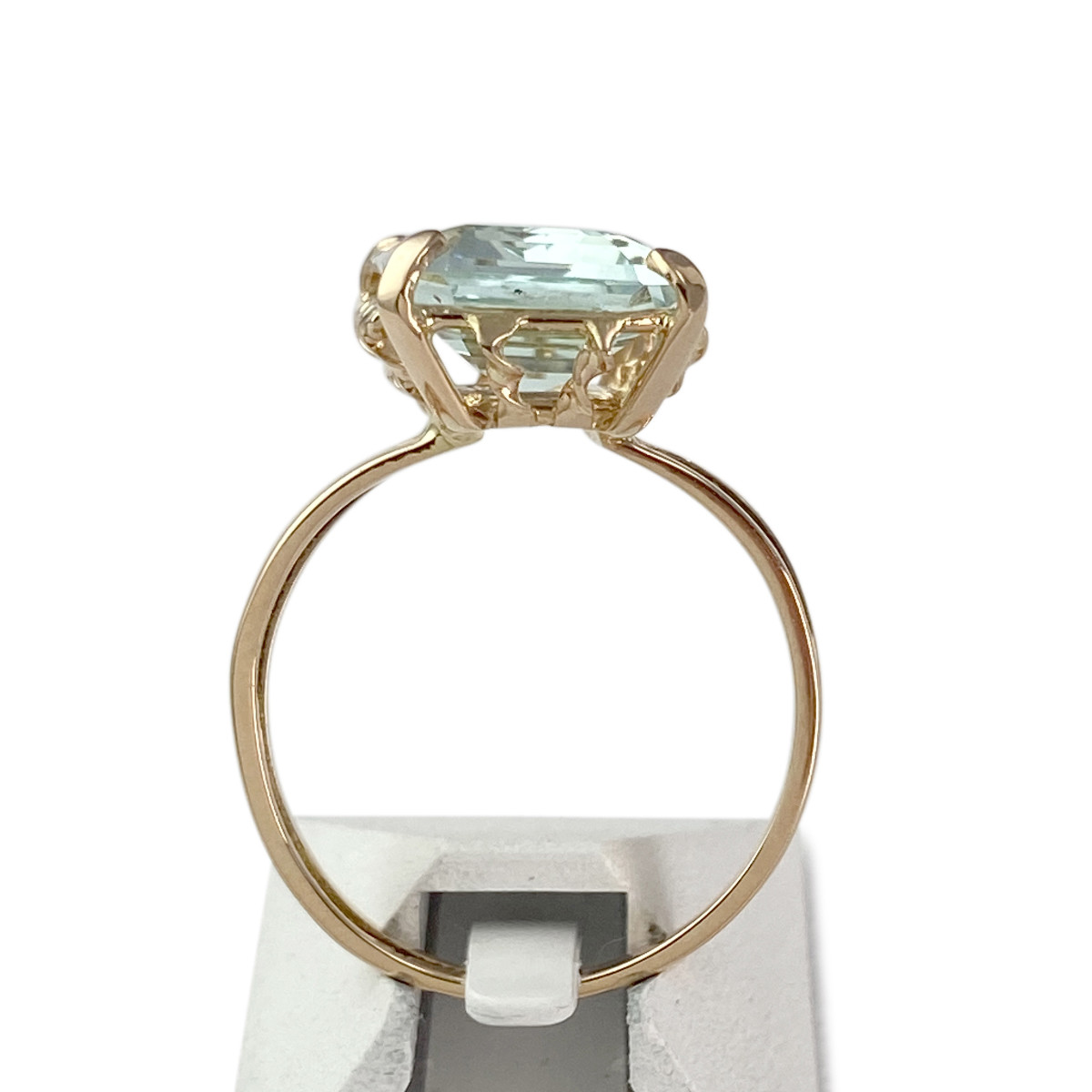 Bague d'occasion or 750 jaune aigue marine - vue 3