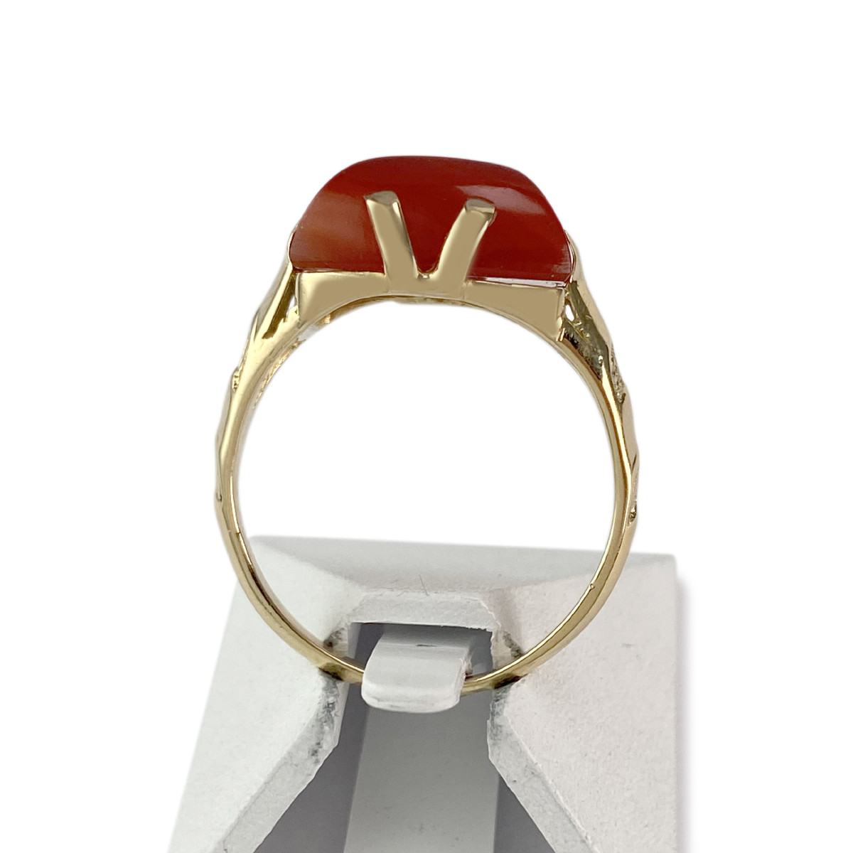 Bague d'occasion or 750 jaune cornaline - vue 3