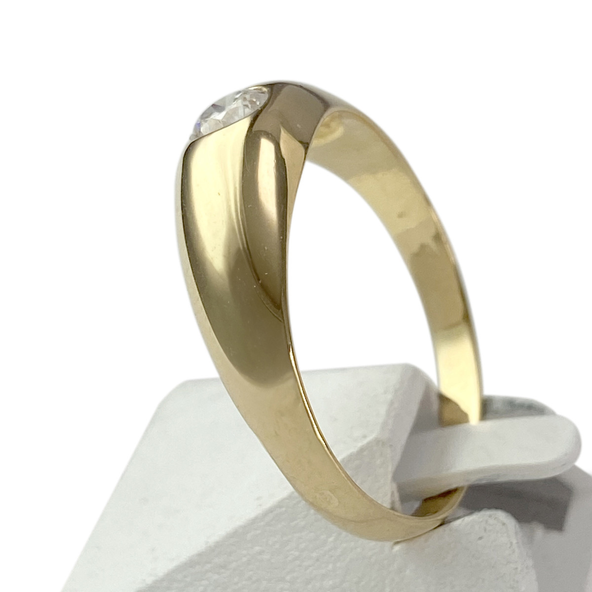 Bague d'occasion or 750 jaune zirconia - vue 2