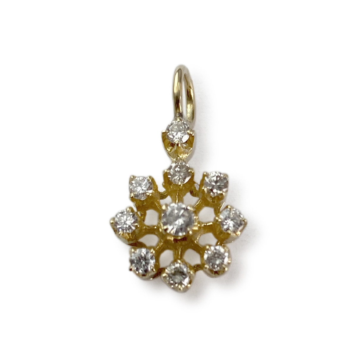 Pendentif d'occasion or 585 jaune diamants