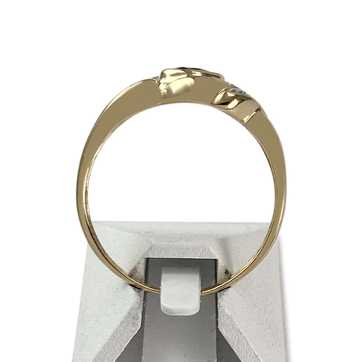 Bague d'occasion or 750 2 tons améthyste diamants - vue 3