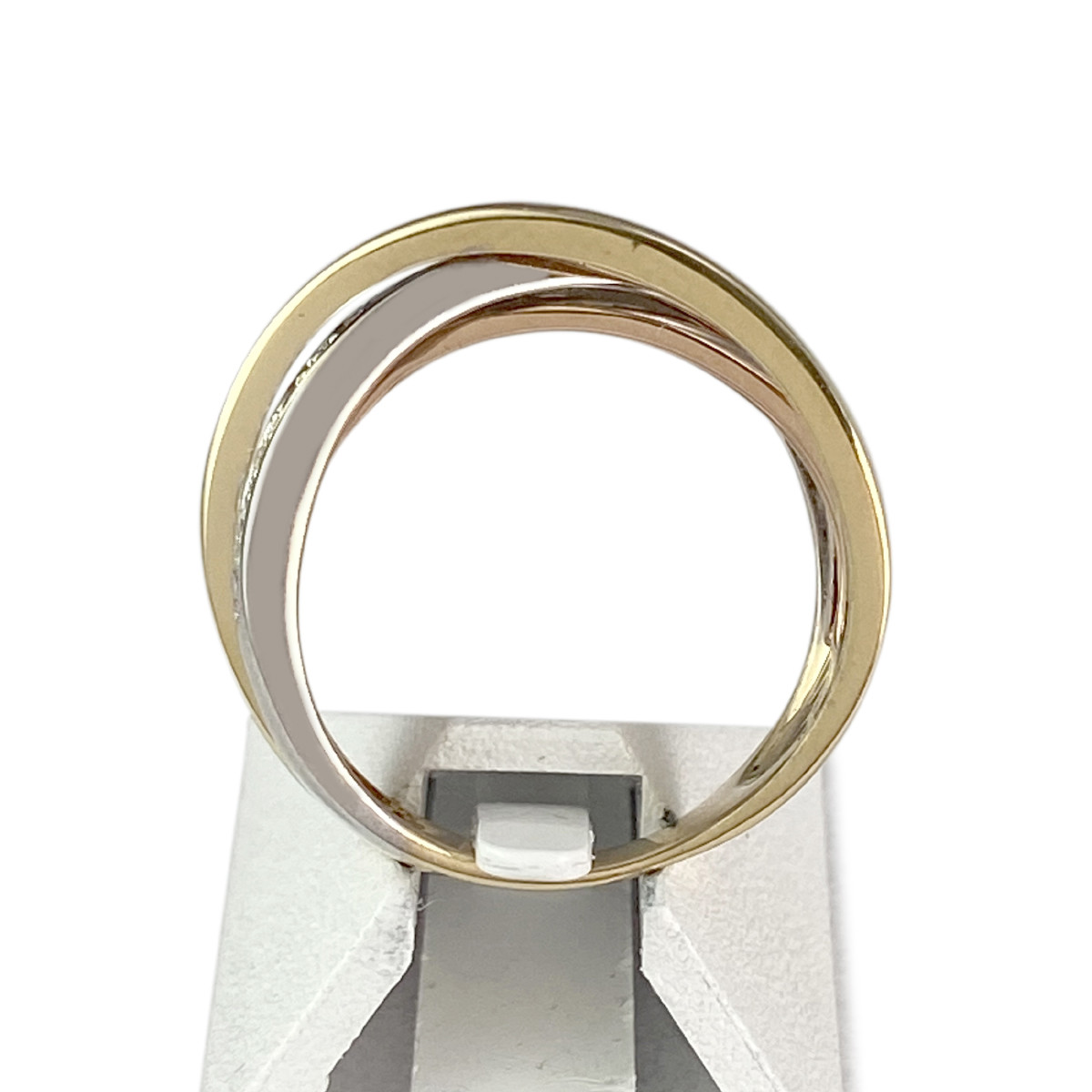 Bague guy laroche d'occasion 3 ors 750 diamants - vue 3