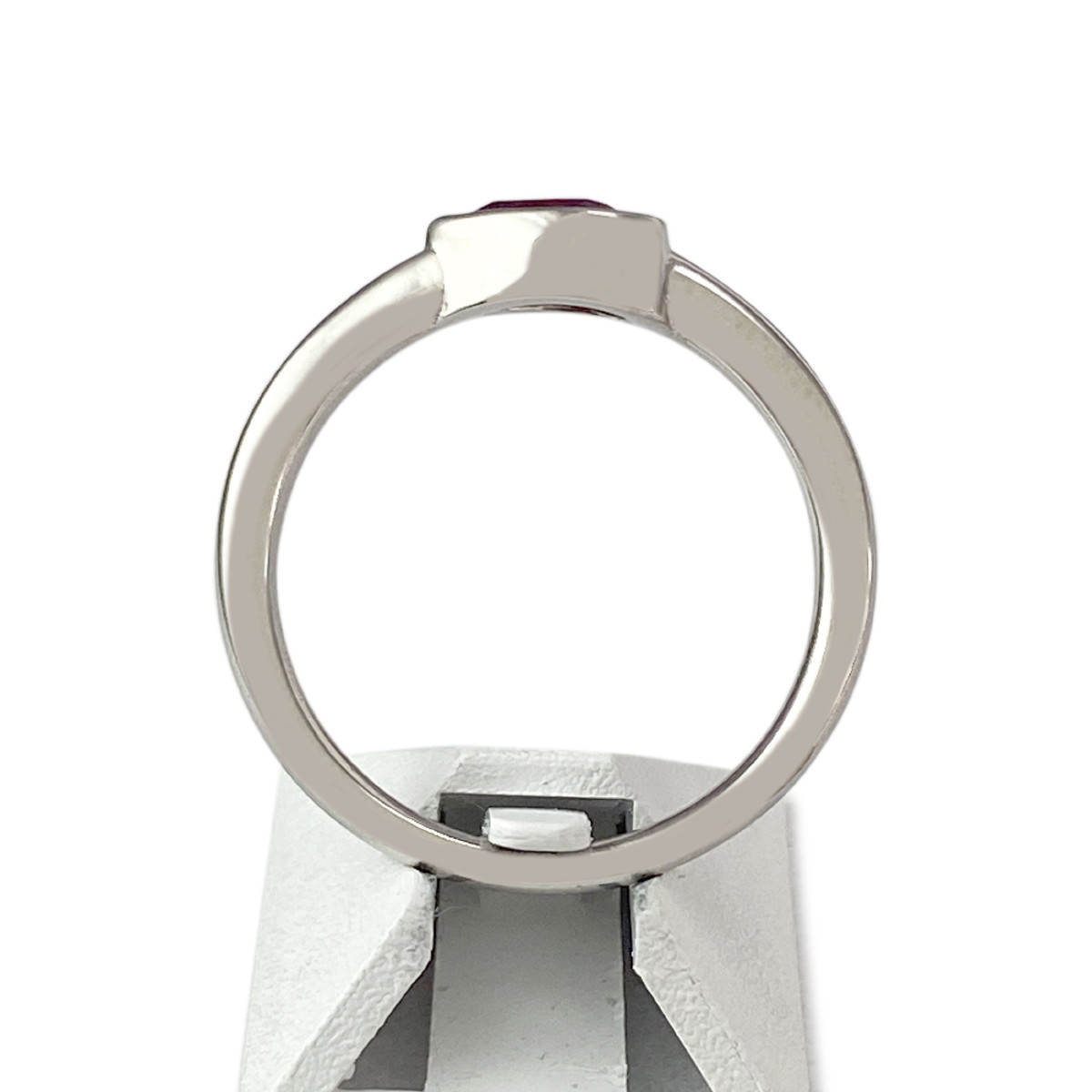 Bague d'occasion or 585 blanc rubis - vue 3