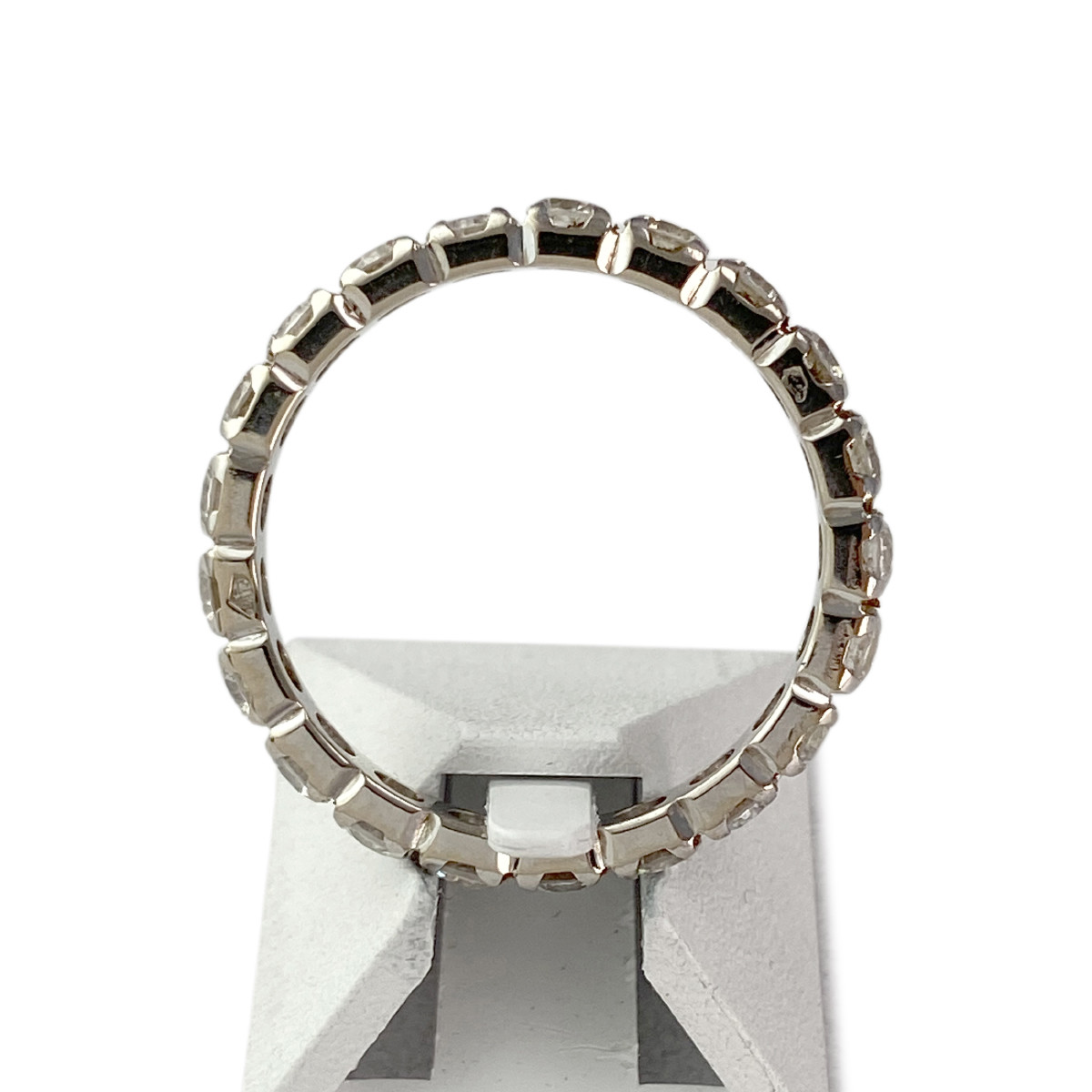 Bague d'occasion or 750 blanc zirconias - vue 3
