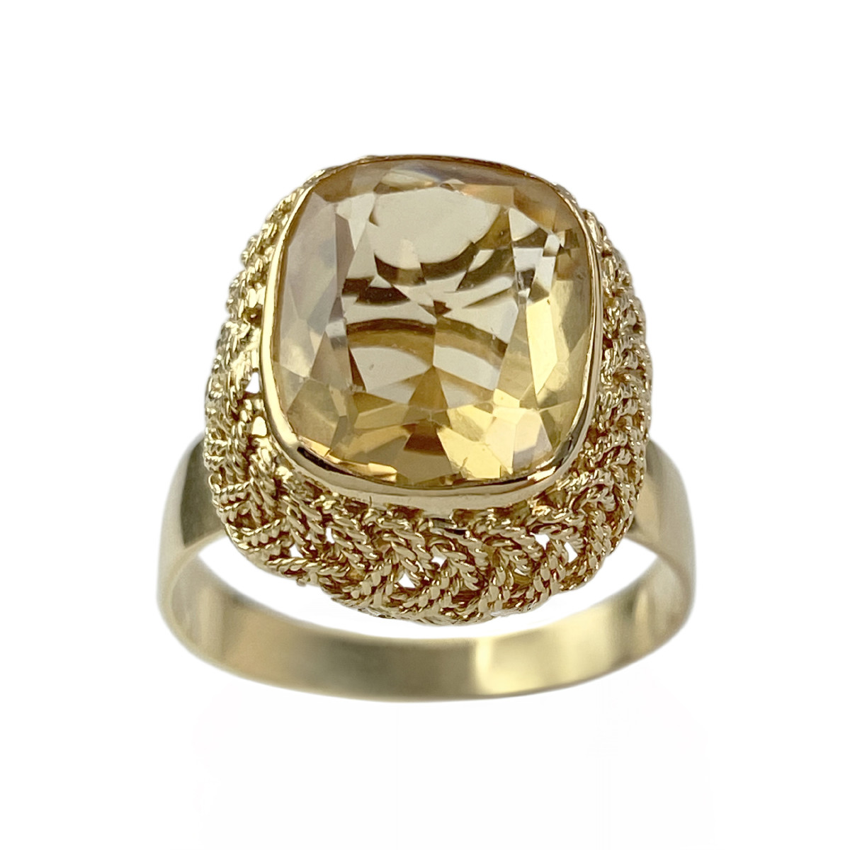 Bague d'occasion or 750 jaune citrine