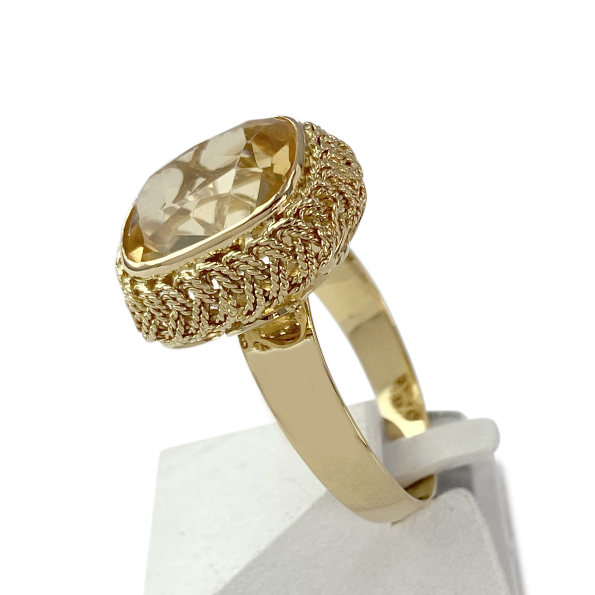 Bague d'occasion or 750 jaune citrine - vue 2