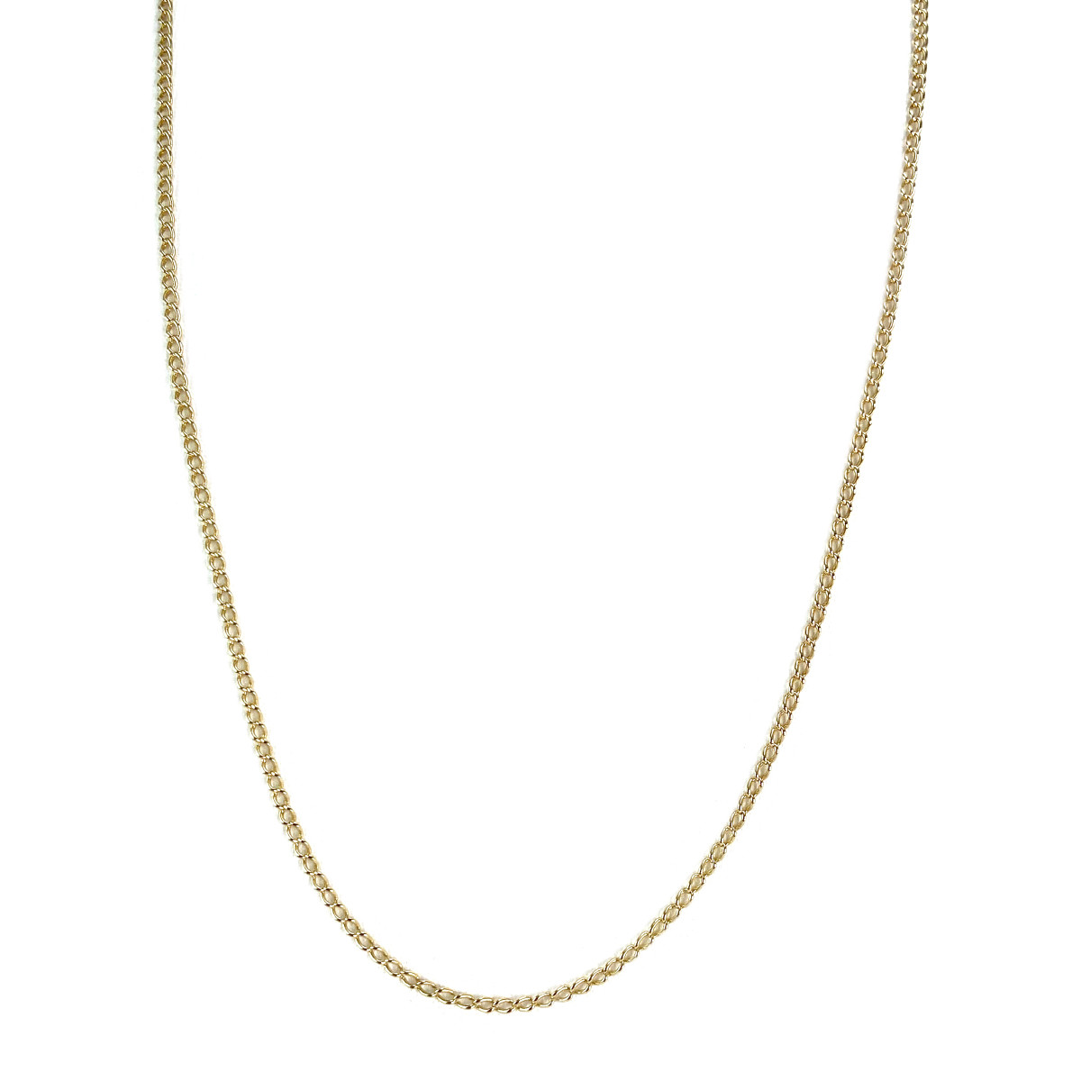 Chaîne d'occasion or 750 jaune maille gourmette 59,5 cm