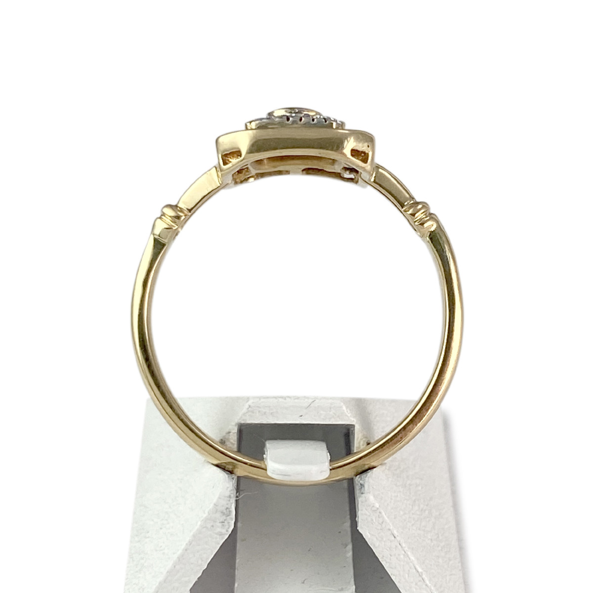Bague d'occasion or 750 2 tons saphirs diamants - vue 3