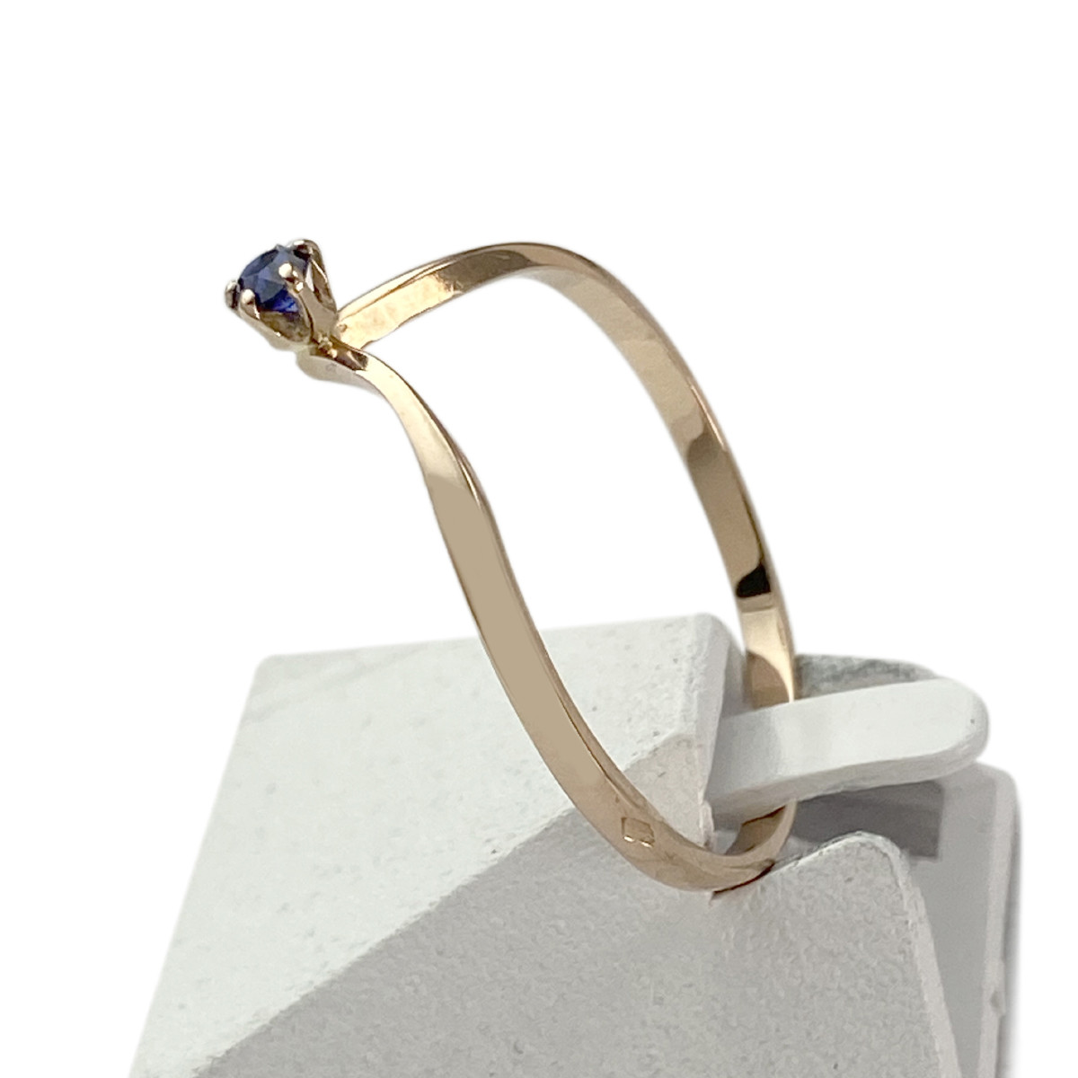 Bague d'occasion or 750 jaune saphir - vue 2