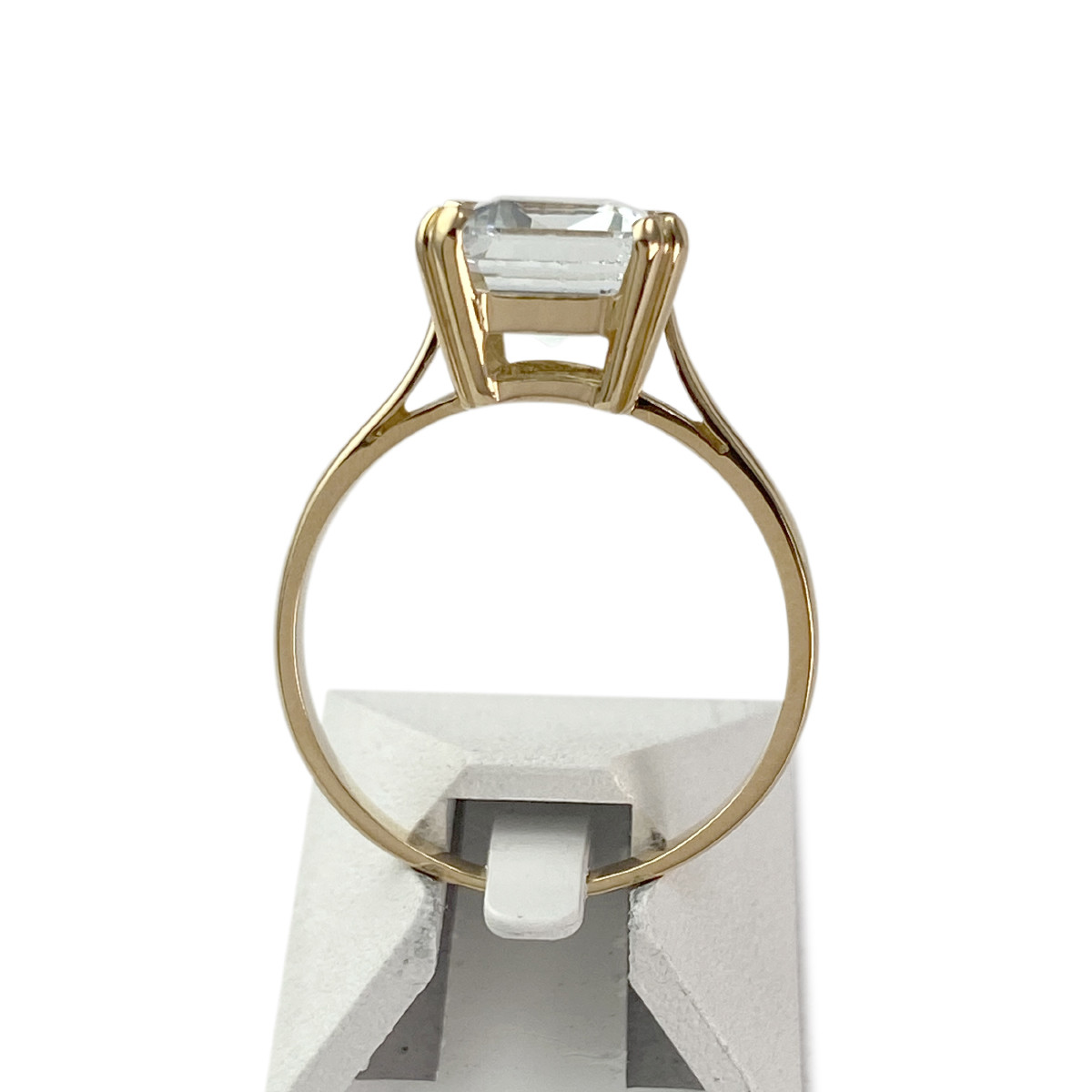 Bague d'occasion or 750 jaune aigue marine - vue 3