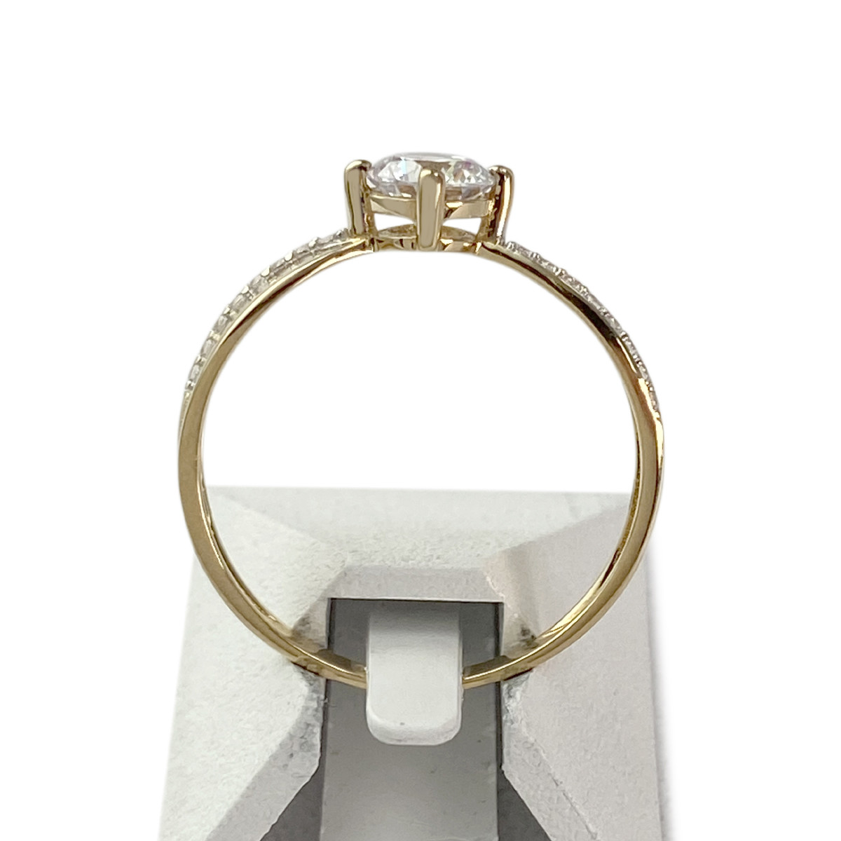 Bague d'occasion or 750 2 tons zirconias - vue 3