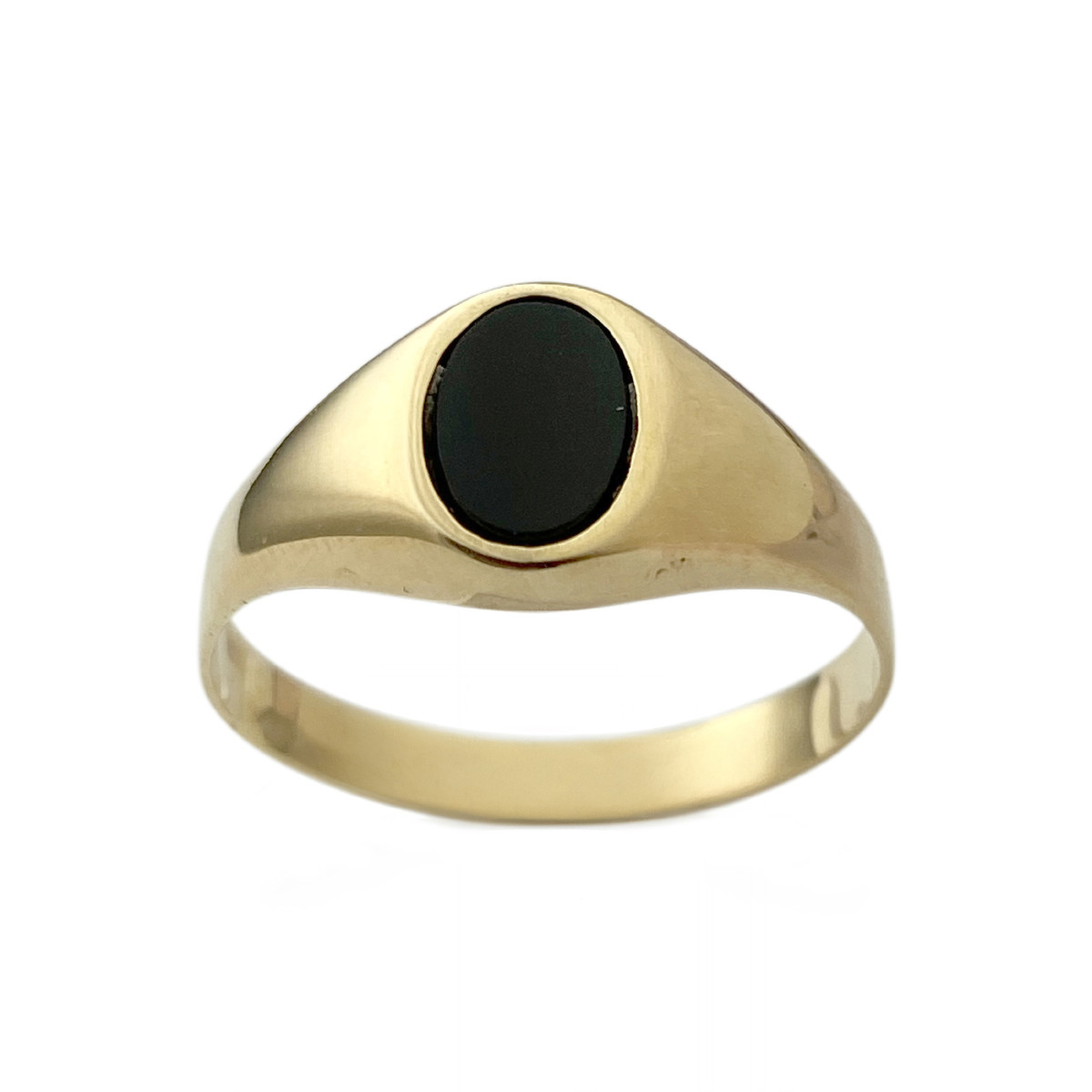 Bague d'occasion or 750 jaune onyx