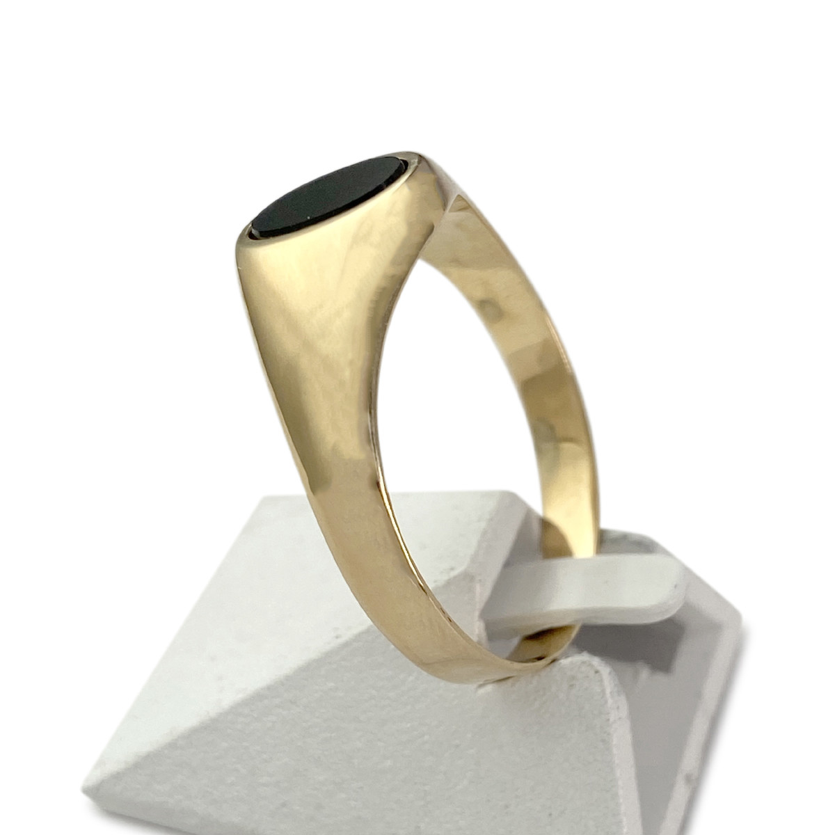 Bague d'occasion or 750 jaune onyx - vue 2