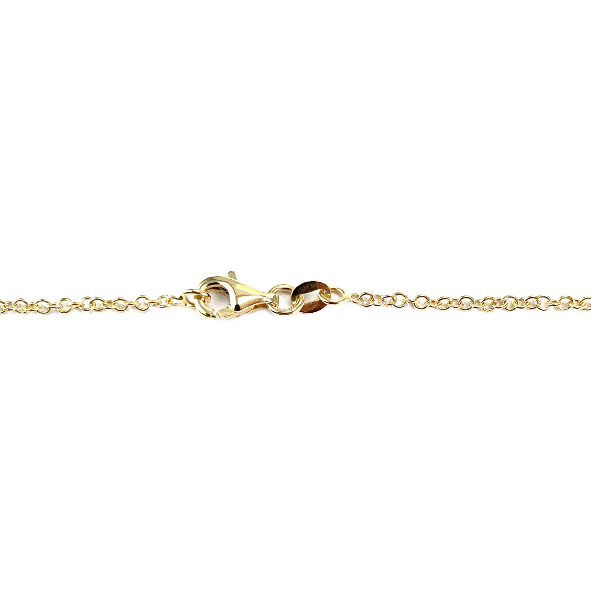 Collier d'occasion or 750 jaune maille jaseron quartzs fumés 42 cm - vue 3