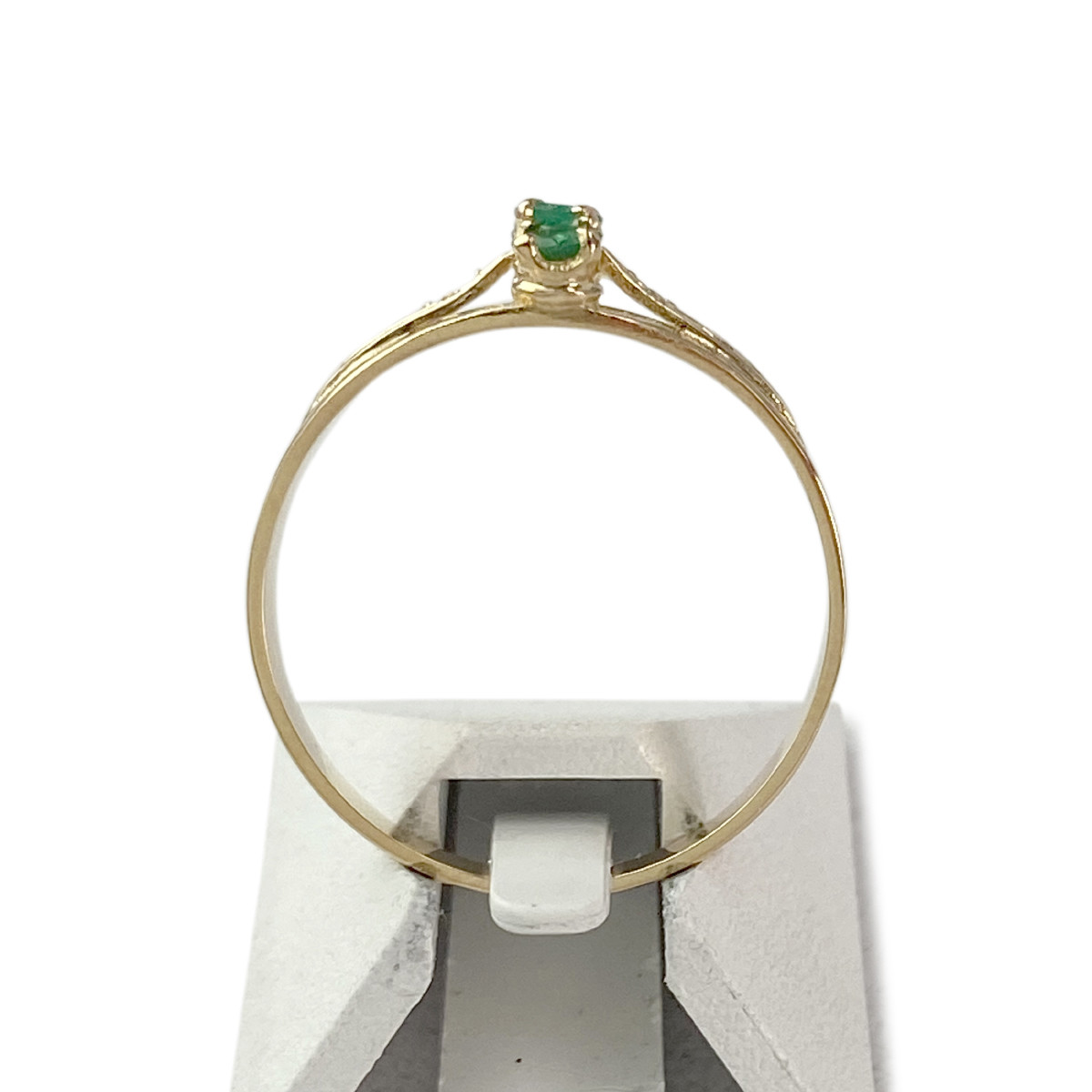 Bague d'occasion or 750 jaune émeraudes - vue 3