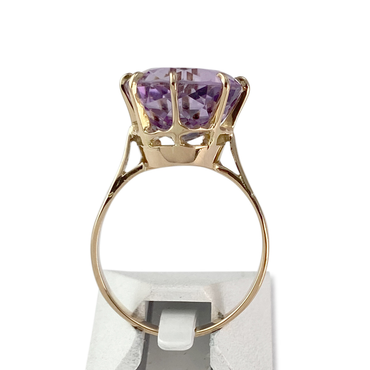 Bague d'occasion or 750 jaune améthyste - vue 3