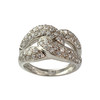 Second-hand 750 white gold diamond ring - vue V1