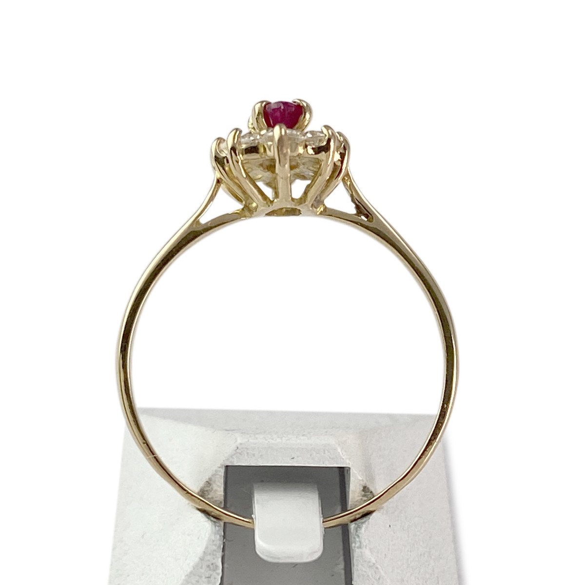 Bague d'occasion or 750 jaune rubis zirconias - vue 3