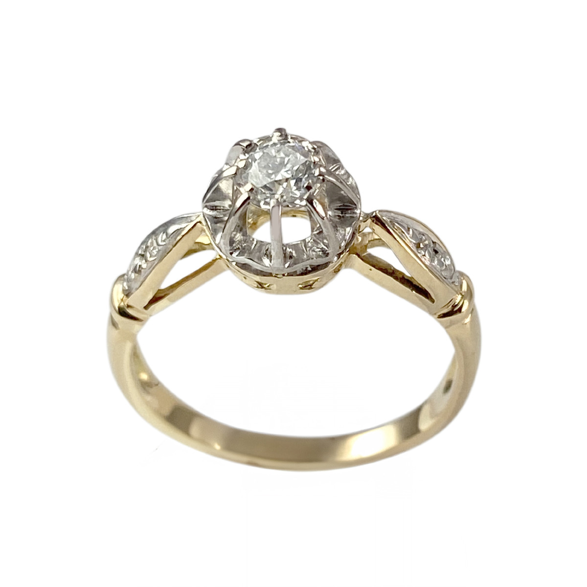Bague d'occasion 2 ors 750 diamants