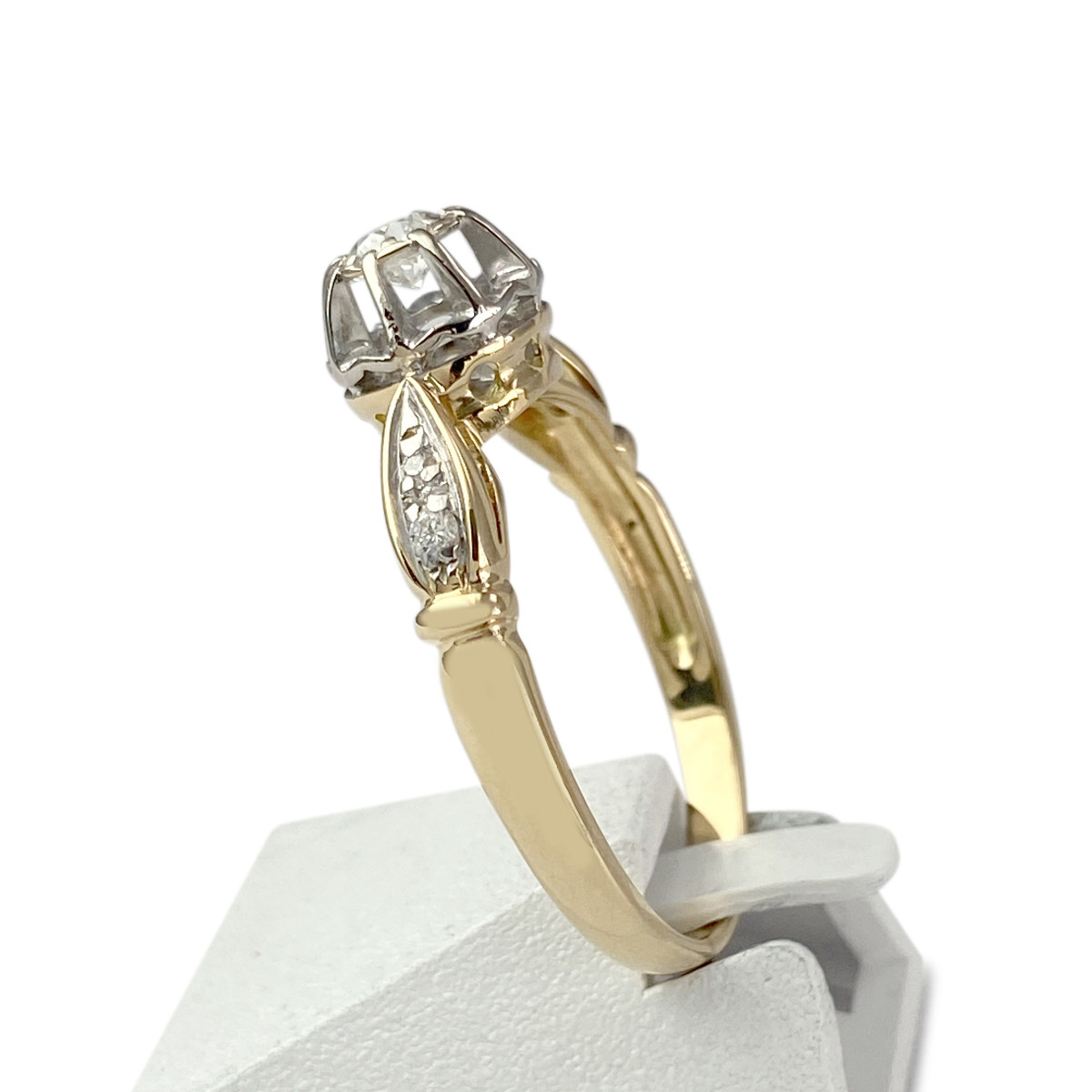 Bague d'occasion 2 ors 750 diamants - vue 2