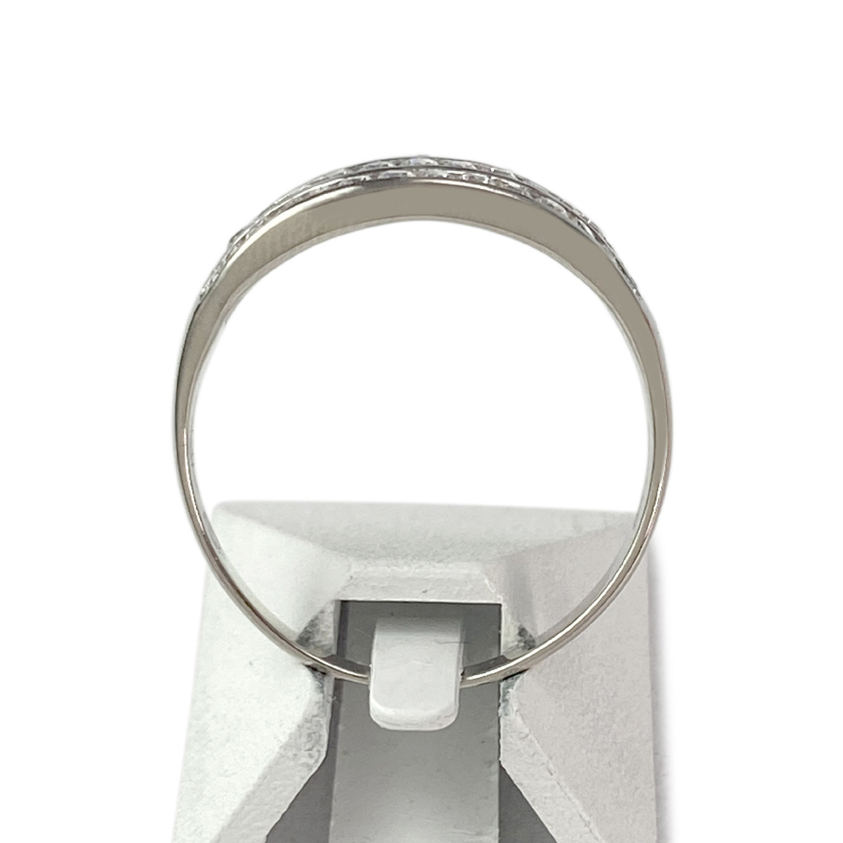Bague d'occasion or 750 blanc zirconias - vue 3