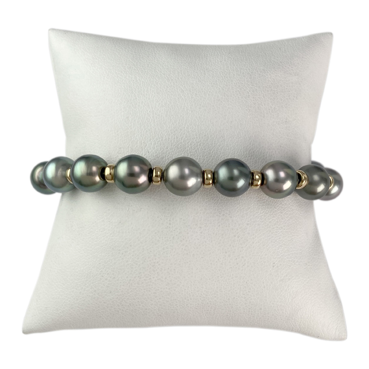 Bracelet d'occasion or 750 jaune perles de tahiti 20cm