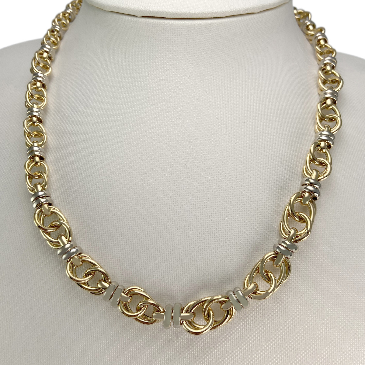 Collier d'occasion 2 ors 750 maille fantaisie 46 cm - vue 2