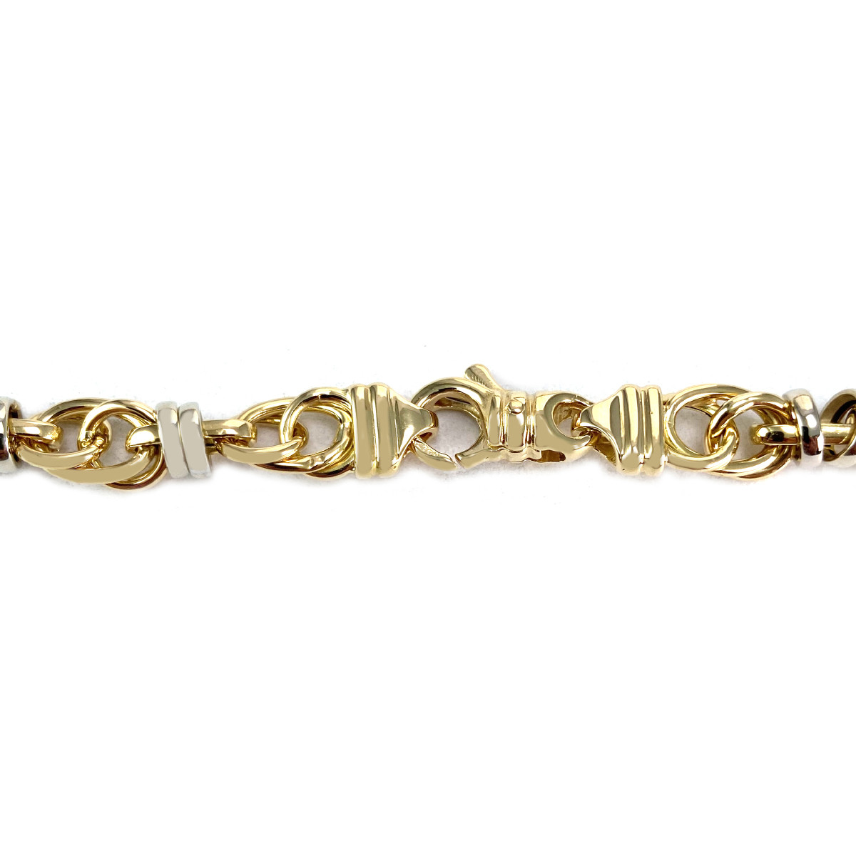 Collier d'occasion 2 ors 750 maille fantaisie 46 cm - vue 3