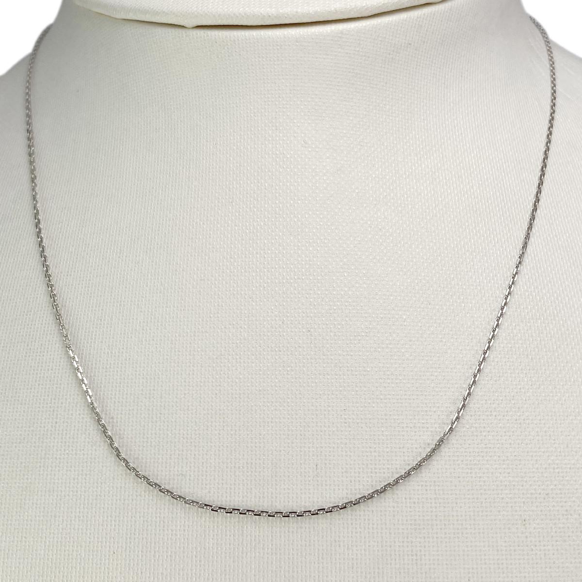 Chaîne d'occasion or 375 blanc maille forçat 40 cm - vue 2