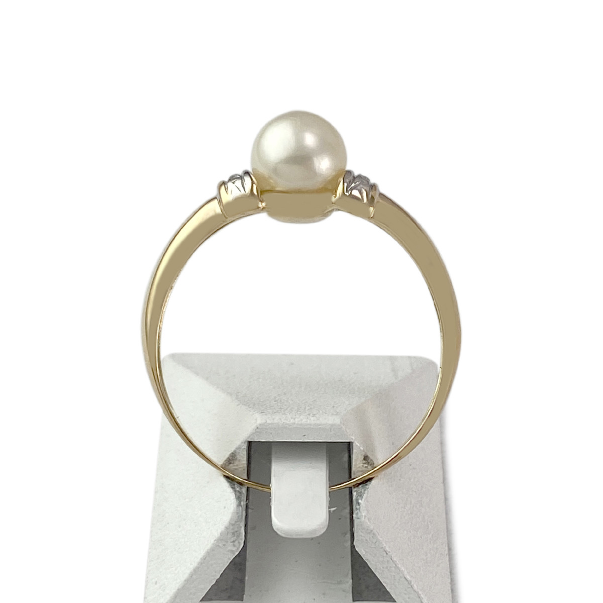 Bague d'occasion or 750 2 tons perle de culture - vue 3