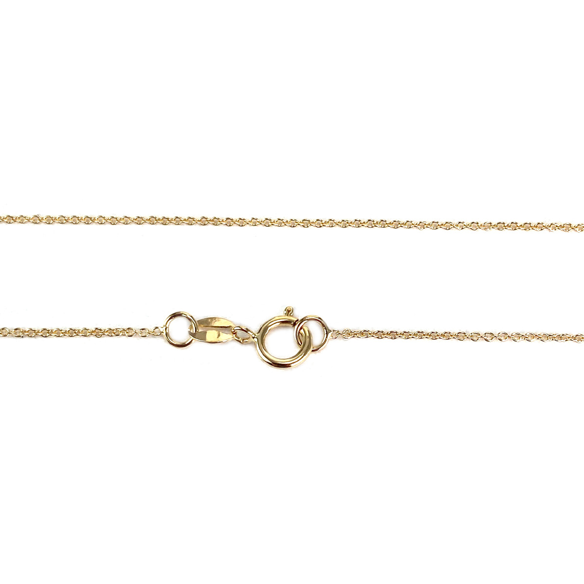 Collier d'occasion or 750 2 tons maille jaseron diamants saphirs 42 cm - vue 3