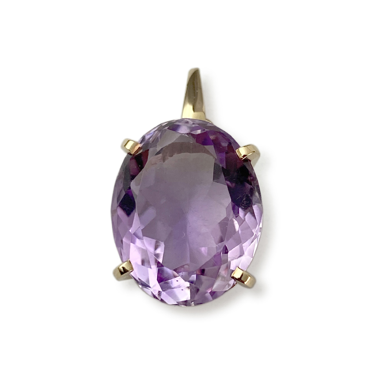 Pendentif d'occasion or 750 jaune améthyste