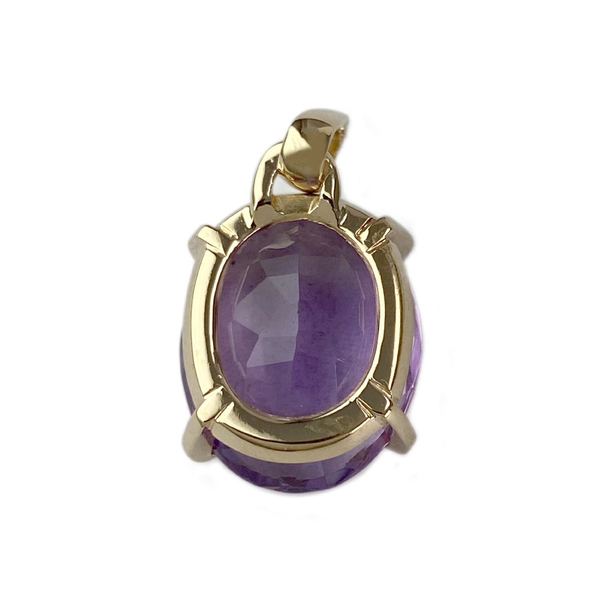 Pendentif d'occasion or 750 jaune améthyste - vue 2