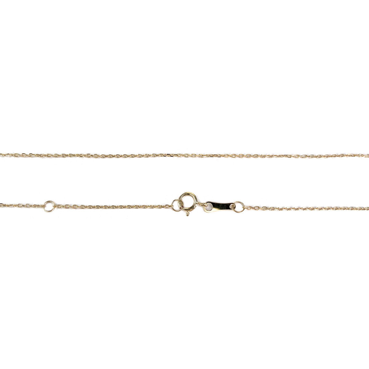 Collier d'occaison or 375 2 tons maille forçat perles de culture de chine diamants 45 cm - vue 3