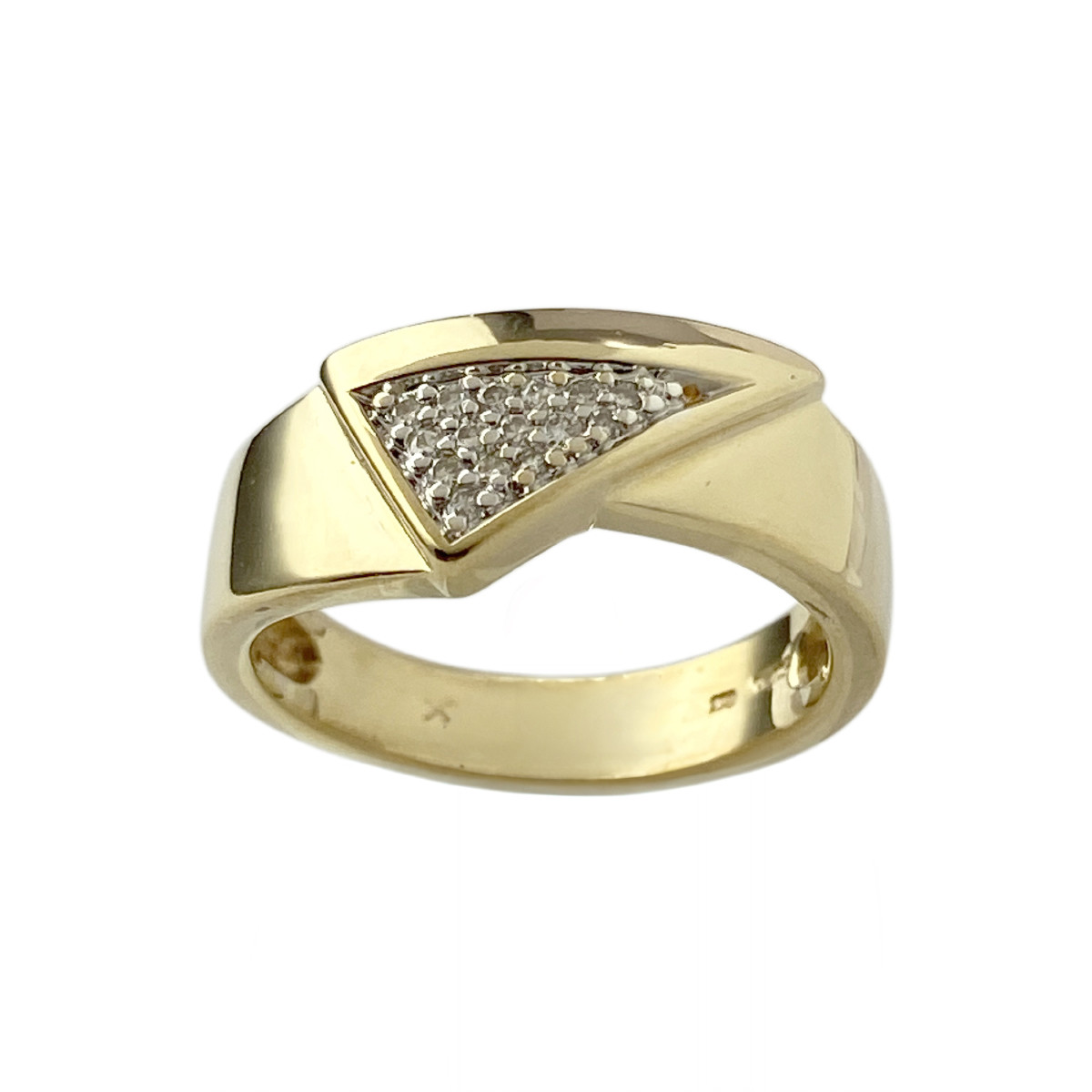 Bague d'occasion or 750 2 tons diamants