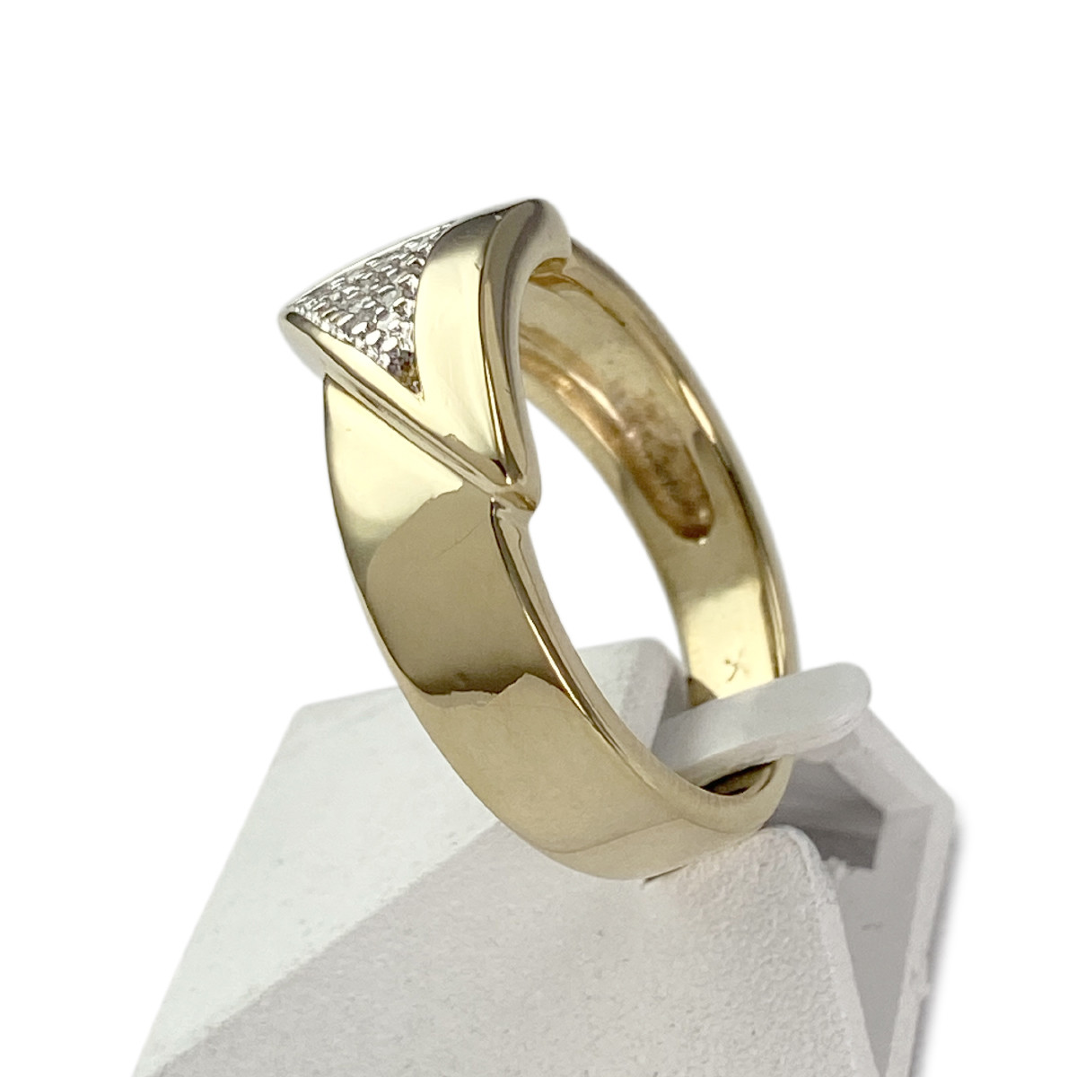 Bague d'occasion or 750 2 tons diamants - vue 2