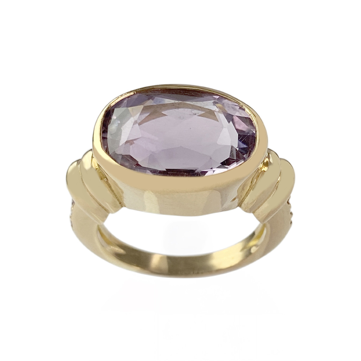 Bague d'occasion or 750 jaune améthyste rubis