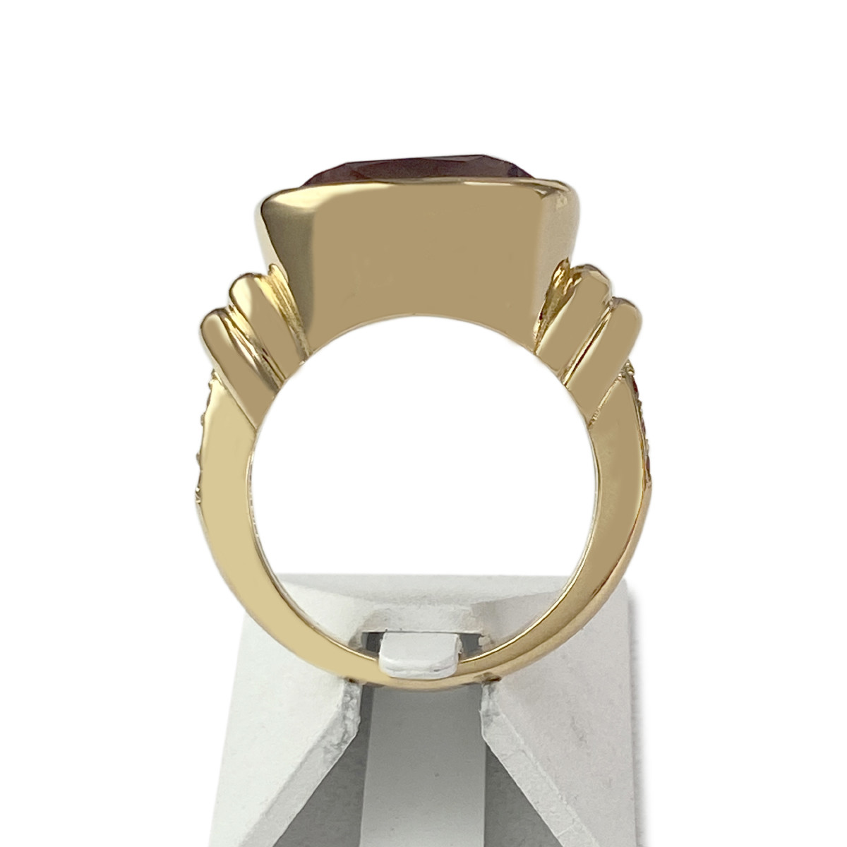 Bague d'occasion or 750 jaune améthyste rubis - vue 3