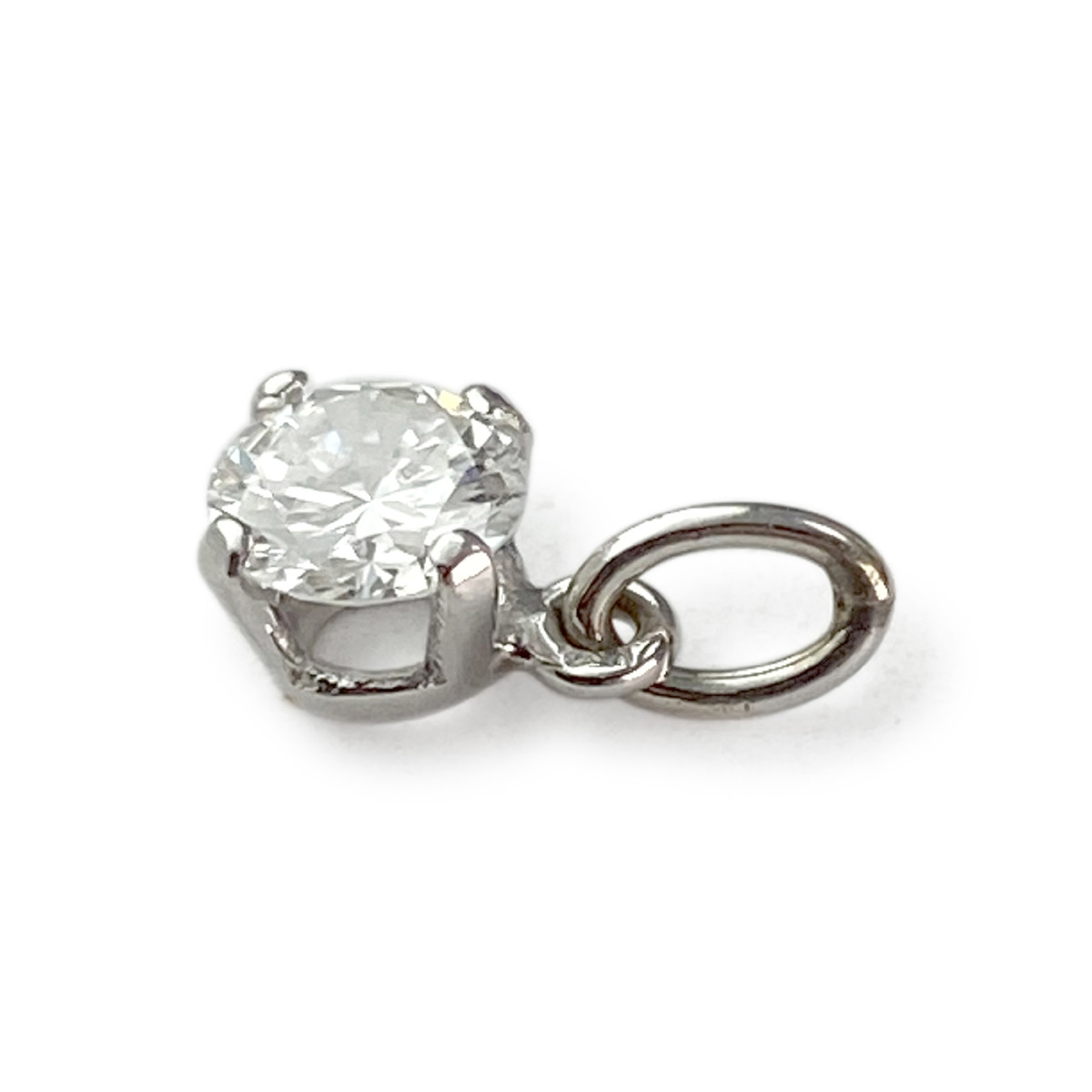 Pendentif d'occasion or 750 blanc diamant - vue 2