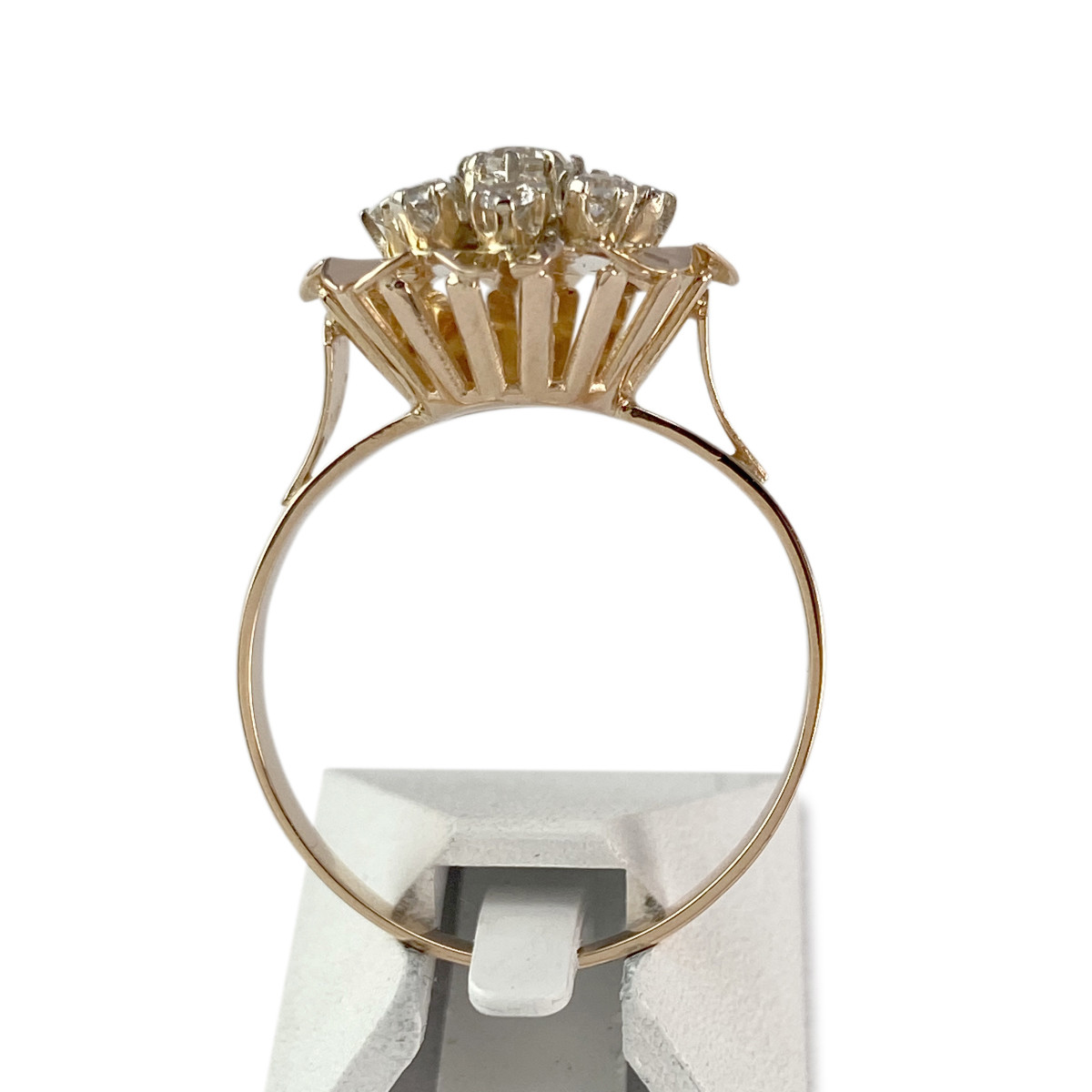 Bague d'occasion or 750 rose spinelles synthétiques - vue 3